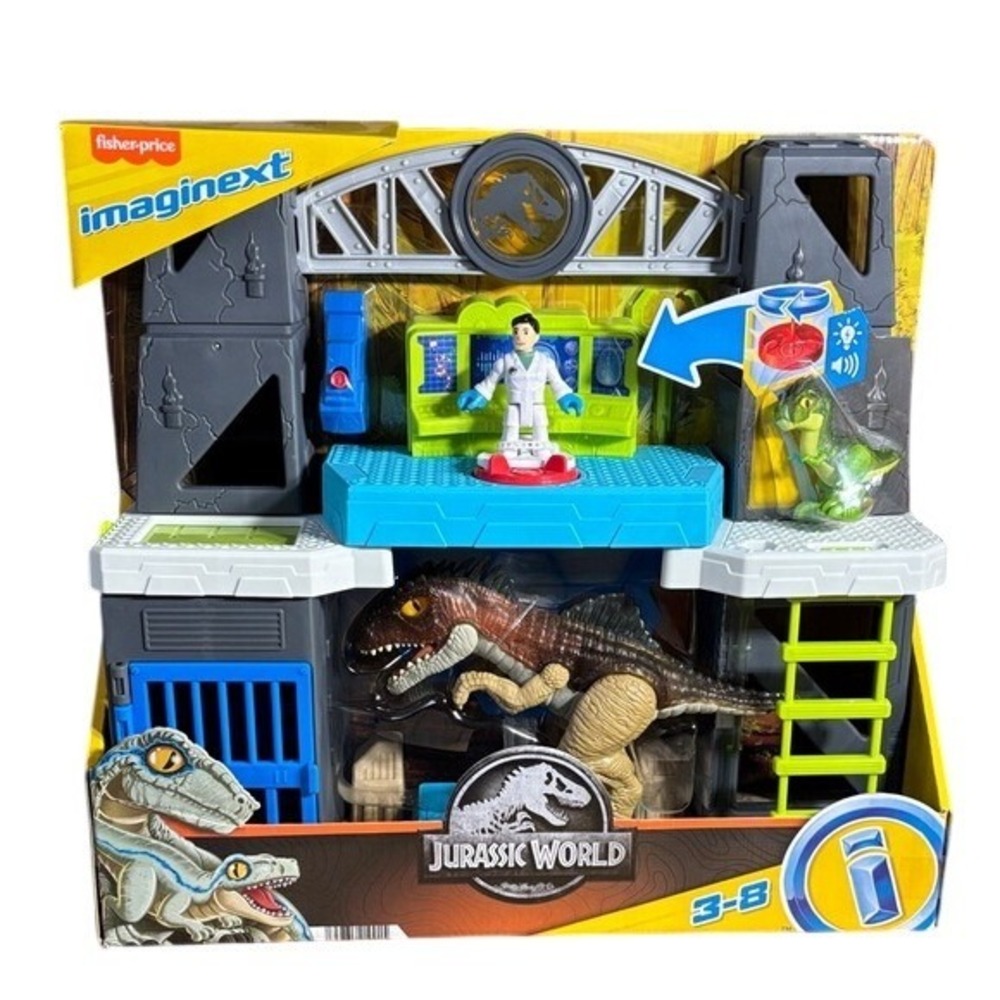 Jurassic World Fisher-Price Imaginext Scan & Glow Dino Playset Mattel NEW